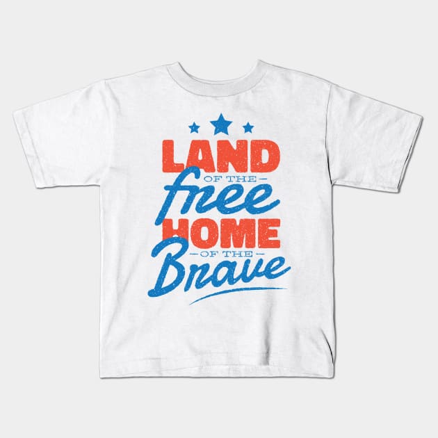 Home Of The Brave Kids T-Shirt by Shalini Kaushal